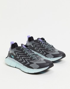 Черно-белые кроссовки Reebok Running Zig Kinetica 21-Черный цвет
