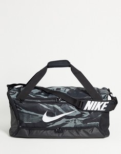 Черная спортивная сумка с камуфляжным принтом Nike Training-Черный цвет