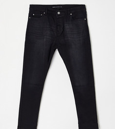 Зауженные джинсы угольного цвета Brave Soul Plus Ultimate-Серый