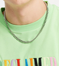 Серебристое ожерелье-цепочка с T-образной застежкой Reclaimed Vintage Inspired-Серебристый