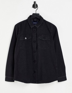 Джинсовая рубашка выбеленного черного цвета Waven-Черный цвет