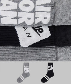 Набор из 2 пар носков серого/белого цвета Nike Jordan Jumpman Legacy-Серый