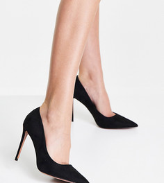Черные туфли-лодочки для широкой стопы на высоком каблуке ASOS DESIGN Penza-Черный цвет