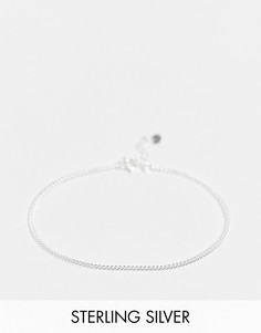 Зауженный браслет-цепочка из стерлингового серебра с крупными звеньями ASOS DESIGN-Серебристый