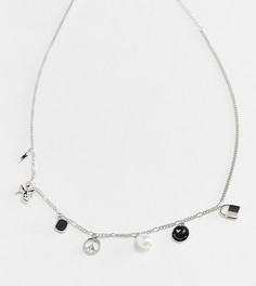Серебристое ожерелье с подвесками Reclaimed Vintage Inspired-Серебристый