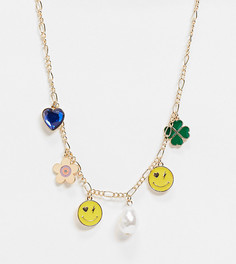 Золотистое ожерелье с подвесками Reclaimed Vintage Inspired-Золотистый