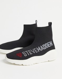 Черные кроссовки-носки Steve Madden Master Ballur-Черный цвет