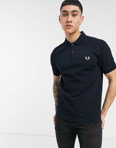 Темно-синяя однотонная футболка-поло Fred Perry-Темно-синий