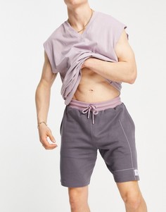 Серые свободные шорты с принтом логотипа от комплекта ASOS Unrvlld Spply-Черный цвет