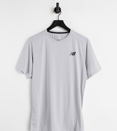 Светло-бежевая футболка с коротким рукавом New Balance Running Accelerate – эксклюзивно для ASOS-Светло-бежевый