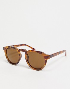 Женские круглые солнцезащитные очки в коричневой черепаховой оправе A.Kjaerbede George-Коричневый цвет