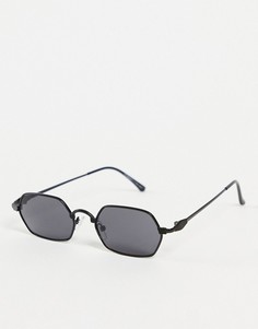 Круглые солнцезащитные очки в черной оправе в стиле унисекс AJ Morgan Micro-Черный цвет