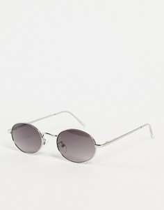Круглые солнцезащитные очки в серебристой оправе в стиле унисекс AJ Morgan Miners-Серебристый