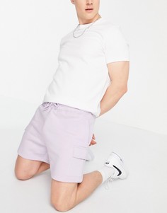 Сиреневые трикотажные шорты карго New Look-Фиолетовый цвет