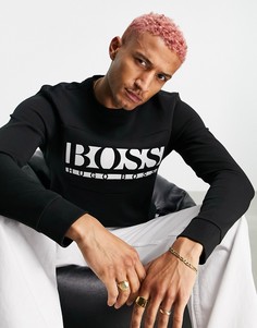 Черный свитшот BOSS Athleisure Salbo 1-Черный цвет