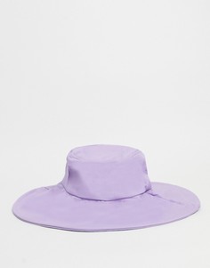 Сиреневая нейлоновая шляпа с широкими полями SVNX-Фиолетовый цвет