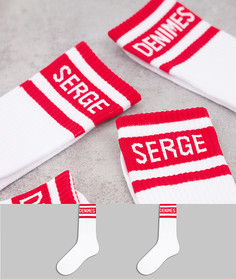 Набор из 2 пар белых носков с логотипом Serge DeNimes-Белый