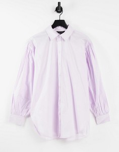 Сиреневая рубашка из поплина New Look-Фиолетовый цвет