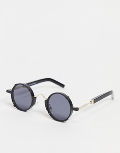 Черные круглые солнцезащитные очки в стиле унисекс Spitfire Euph 2-Черный