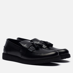 Мужские ботинки лоферы Fred Perry x George Cox Tassel, цвет чёрный