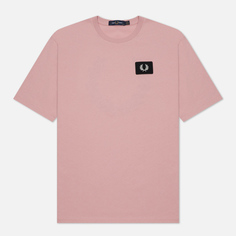 Женская футболка Fred Perry Oversized Badge Detail, цвет розовыйS