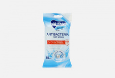 Антибактериальные влажные салфетки, 15 шт в ассортименте Aura