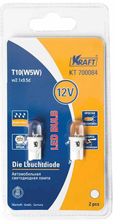 Лампа автомобильная Kraft T10 W5W W2.1x9.5d 12v White (KT 700084)
