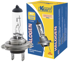 Лампа автомобильная Kraft H7 24v 100w PX26d (KT 700017)