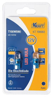 Лампа автомобильная Kraft T10 W5W (W2.1x9.5d) 12V Blue (KT 700083)