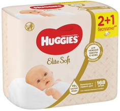Детские влажные салфетки Huggies Elite Soft, 168 шт (2398220)