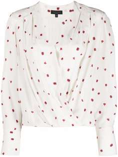 Rag & Bone блузка с цветочным принтом и запахом