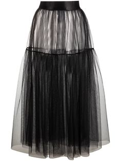 Marchesa Notte полупрозрачная юбка из тюля