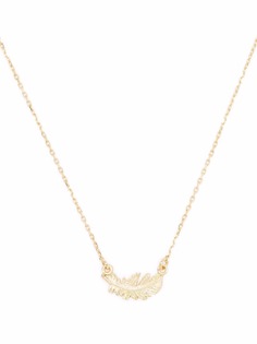 Alex Monroe колье In-Line Plume из желтого золота
