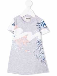 Kenzo Kids платье-футболка с принтом