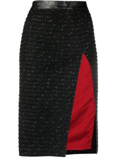 Dsquared2 твидовая юбка с боковым разрезом