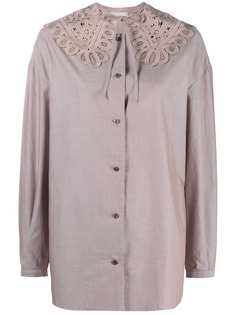 12 STOREEZ рубашка на пуговицах с кружевом