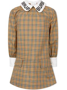 Burberry Kids платье в клетку Vintage Check