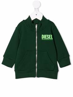 Diesel Kids толстовка на молнии с логотипом