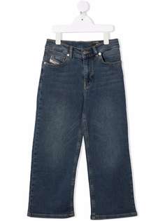 Diesel Kids прямые джинсы с завышенной талией