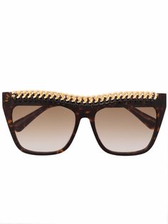 Stella McCartney Eyewear солнцезащитные очки с цепочным декором