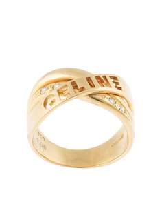 Céline Pre-Owned позолоченное кольцо pre-owned с бриллиантами