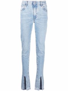 The Attico джинсы прямого кроя с разрезами