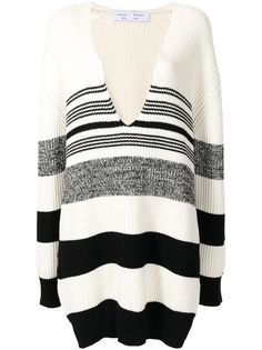 Proenza Schouler White Label джемпер в горизонтальную полоску с V-образным вырезом
