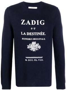Zadig&Voltaire кашемировый джемпер Kennedy с логотипом