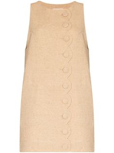 Lisa Marie Fernandez платье мини с фестонами