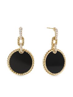 David Yurman серьги-подвески Elements из желтого золота