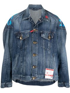 Maison Mihara Yasuhiro джинсовая куртка с графичным принтом