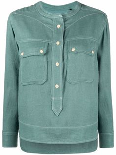 Isabel Marant укороченная рубашка Tecoyo на пуговицах