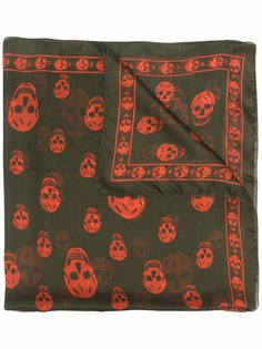 Alexander McQueen платок с принтом Skull