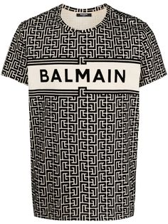 Balmain футболка с монограммой